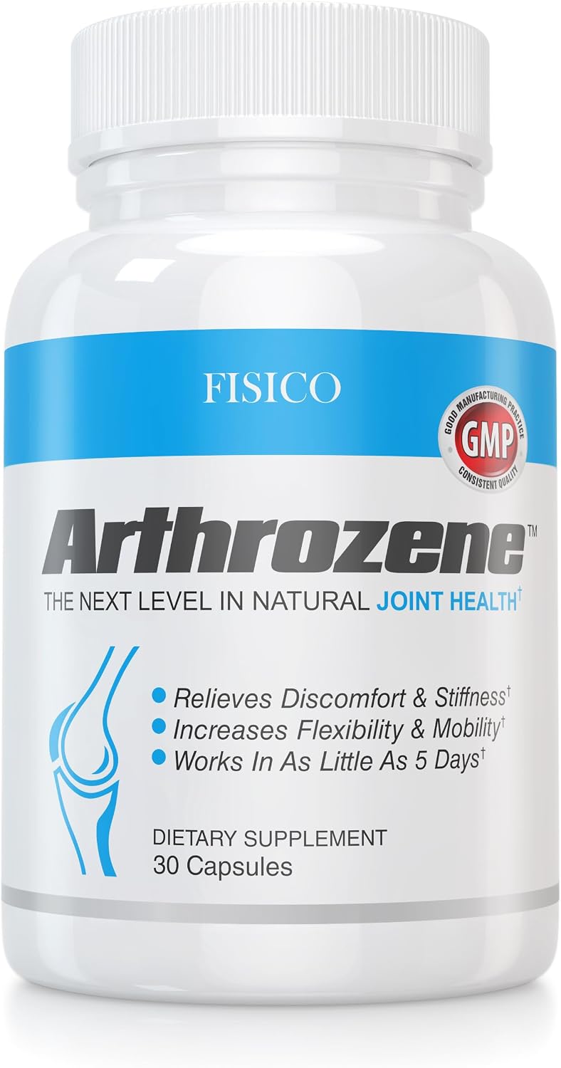 Joint Support Supplement - Promotes Mobility, Flexibility, and Comfort with Hyaluronic Acid, Collagen Type II, and Boswellia - 30 Capsules - Official Fisico Product