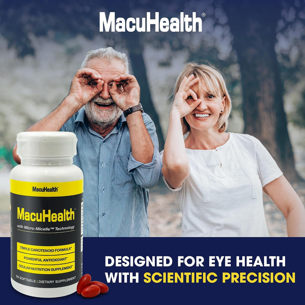 Macuhealth Triple Carotenoid Formula - Eye Vitamins for Adults, 90 Softgels
