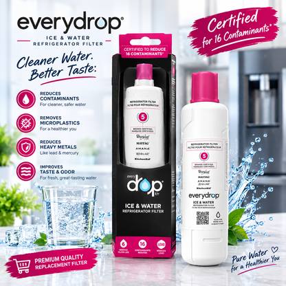 everydrop by Whirlpool Ice & Water Refrigerator Filter 5, Pink, EDR5RXD1