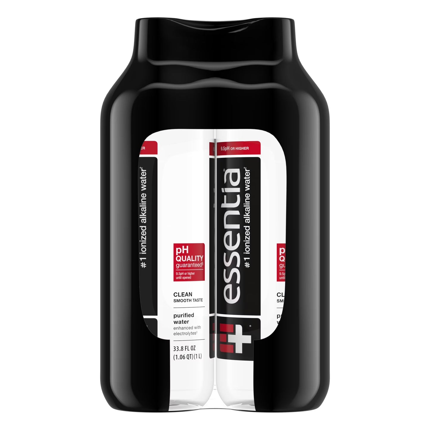 Essentia Ionized Alkaline Bottled Water, 1 Liter Bottles, 6 Pack, 99.9% Pure Water with Electrolytes