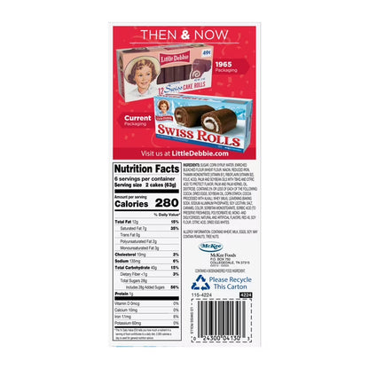 Snack Cakes, Little Debbie Family Pack Swiss Cake Rolls