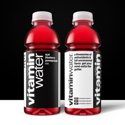 vitaminwater XXX Acai-Blueberry-Pomegranate Flavored Water Beverage, 16.9 fl oz Bottles, 6 Pack