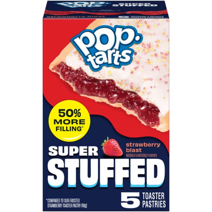 Pop-Tarts Super Stuffed Strawberry Blast Toaster Pastries, 50% More Filling, Shelf-Stable, 10.9 oz (5 Count)