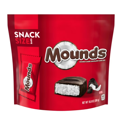 ( 2 PACK ) Mounds Coconut and Dark Chocolatey Snack Size Candy, Bag 10.8 oz