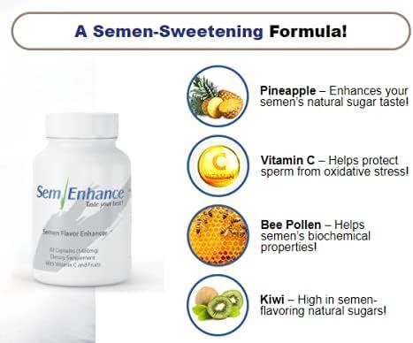 Make Your Semen Taste Fruity Men's Formula with Pineapple & Vitamin C - Fruit-Based Supplement for Men - 60 Capsules