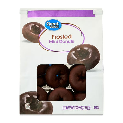 Great Value Frosted Mini Donuts, 10 oz