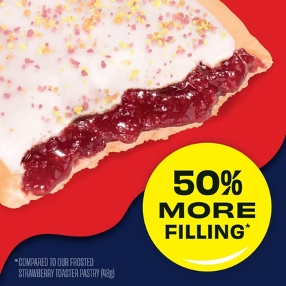 Pop-Tarts Super Stuffed Strawberry Blast Toaster Pastries, 50% More Filling, Shelf-Stable, 10.9 oz (5 Count)