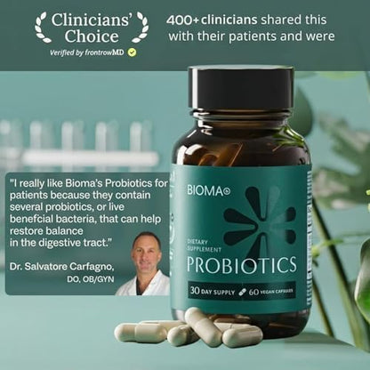 BIOMA Probiotics - Digestive Health Probiotic - Gut Support for Men & Women with Xylooligosaccharides, Tributyrin & Bifidobacterium - Vegan & Gluten Free - 60 Delayed-Release Capsules (30-Day Supply)