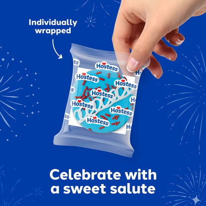 Hostess Patriotic Cupcakes, Golden Snack Cakes, 11.57 oz Box (8 Pouches)