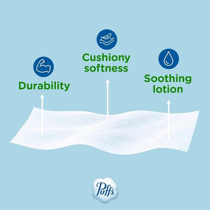 Puffs Plus Lotion Facial Tissues – 8 Family Rectangle Boxes (992 Tissues Total) | Soothing Relief for Allergies & Colds