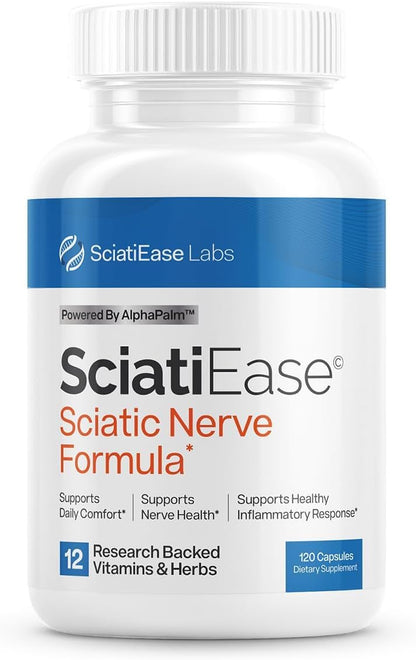 SciatiEase Sciatic Nerve Health Support Supplement, 120 Capsules