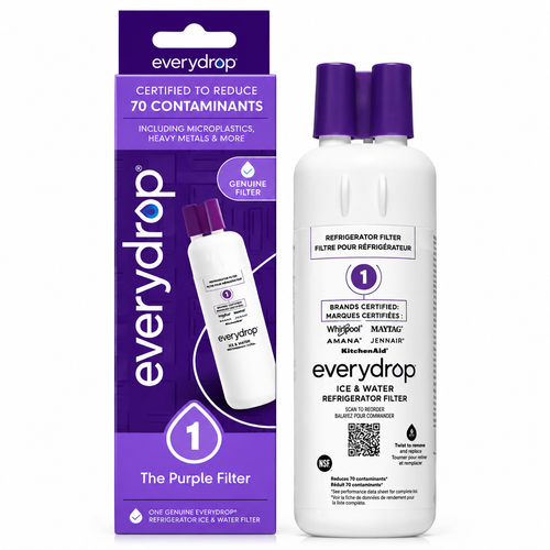 everydrop by Whirlpool Ice & Water Refrigerator Filter 1, Purple, EDR1RXD1
