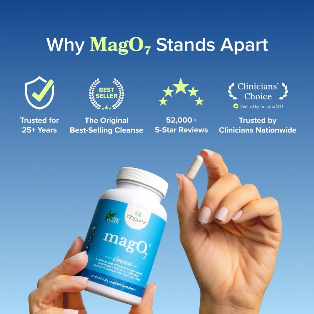 nbpure MagO7 Natural Colon Cleanse & Detox (180 Capsule