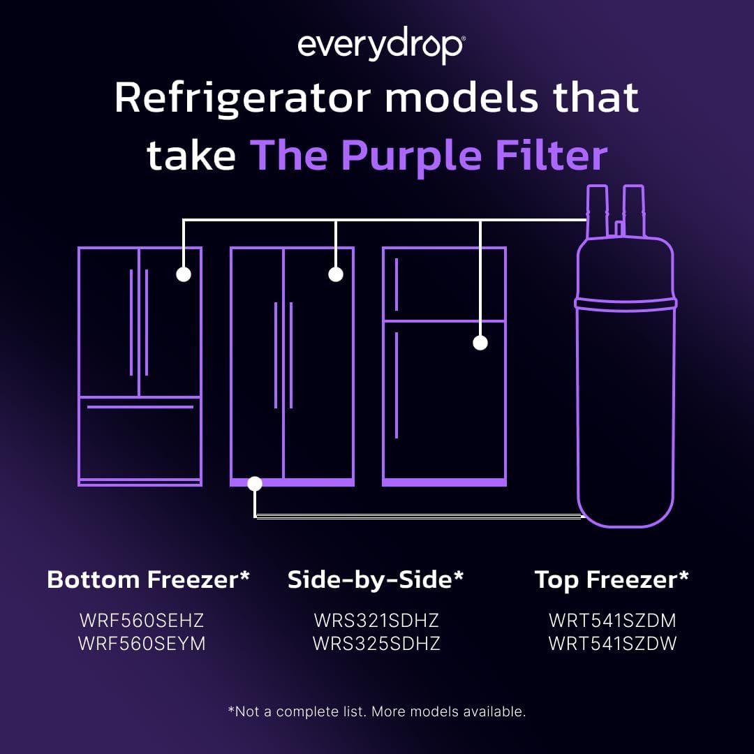 everydrop by Whirlpool Ice & Water Refrigerator Filter 1, Purple, EDR1RXD1