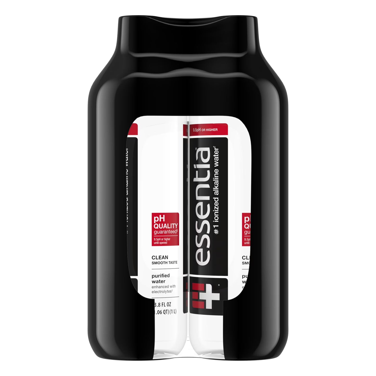 Essentia Ionized Alkaline Bottled Water, 1 Liter Bottles, 6 Pack, 99.9% Pure Water with Electrolytes