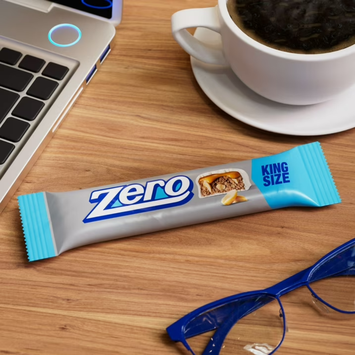 ( 2 PACK ) Zero White Fudge, Caramel, Peanut, Almond Nougat King Size Candy, Bar 3.4 oz