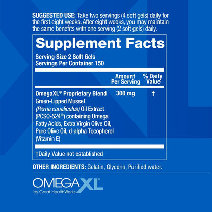 Omega XL 300 Capsules - Green Lipped Mussel New Zealand Omega 3