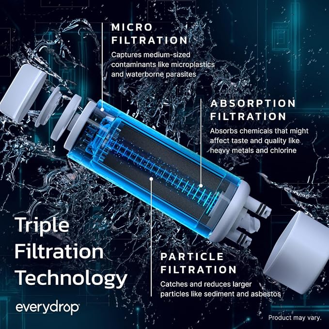 everydrop by Whirlpool Ice & Water Refrigerator Filter 3, Aqua, EDR3RXD1