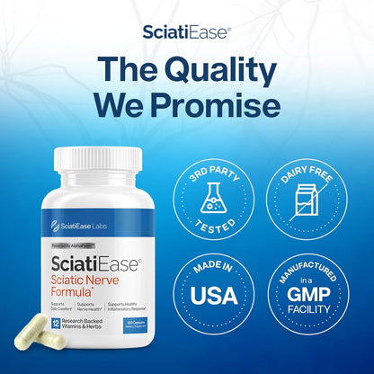 SciatiEase Sciatic Nerve Health Support Supplement, 120 Capsules