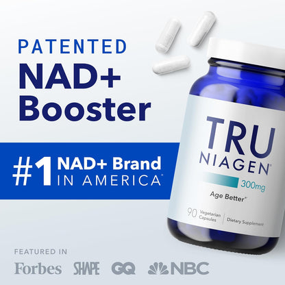 TRU NIAGEN NAD+ Supplement, Nicotinamide Riboside 300mg, 90 Daily Servings