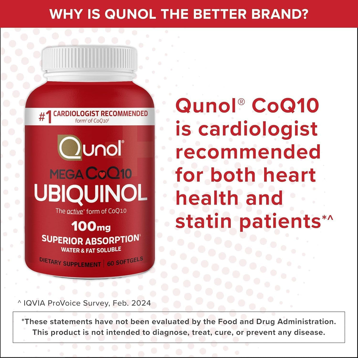 Qunol Mega Ubiquinol CoQ10 100mg, Superior Absorption, 100 Softgels