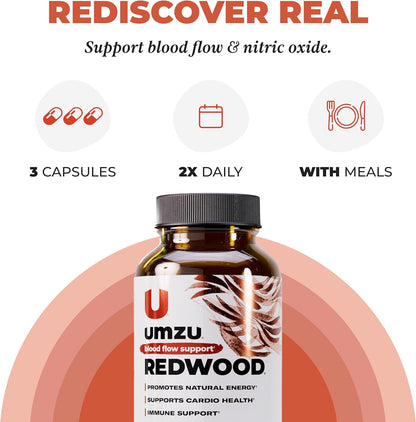 UMZU Redwood Nitric Oxide Booster, 30 Day Supply