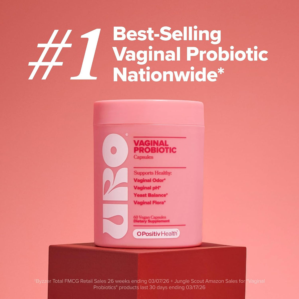 RO Vaginal Probiotics for Women, Healthy Odor & pH Balance, 2-Month Supply