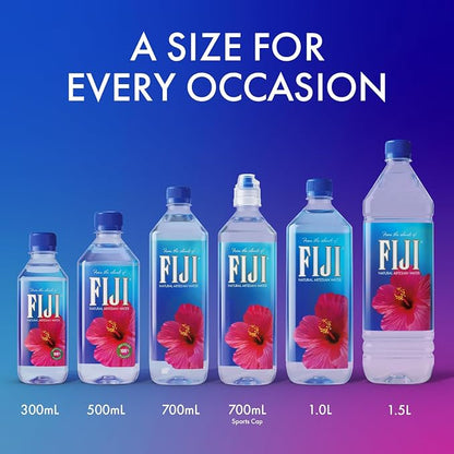 FIJI Natural Artesian Water, 500mL (16.9 Fl Oz) – 12-Pack | Premium Sustainable Hydration in 100% Recycled Plastic