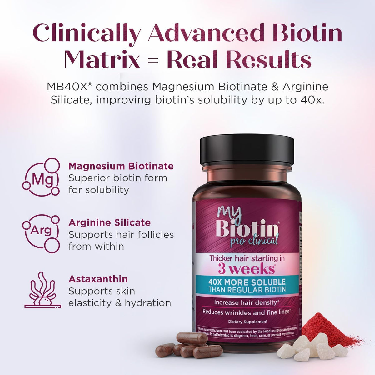 Purity Products MyBiotin ProClinical - Biotin - Thicker Hair in 3 Weeks