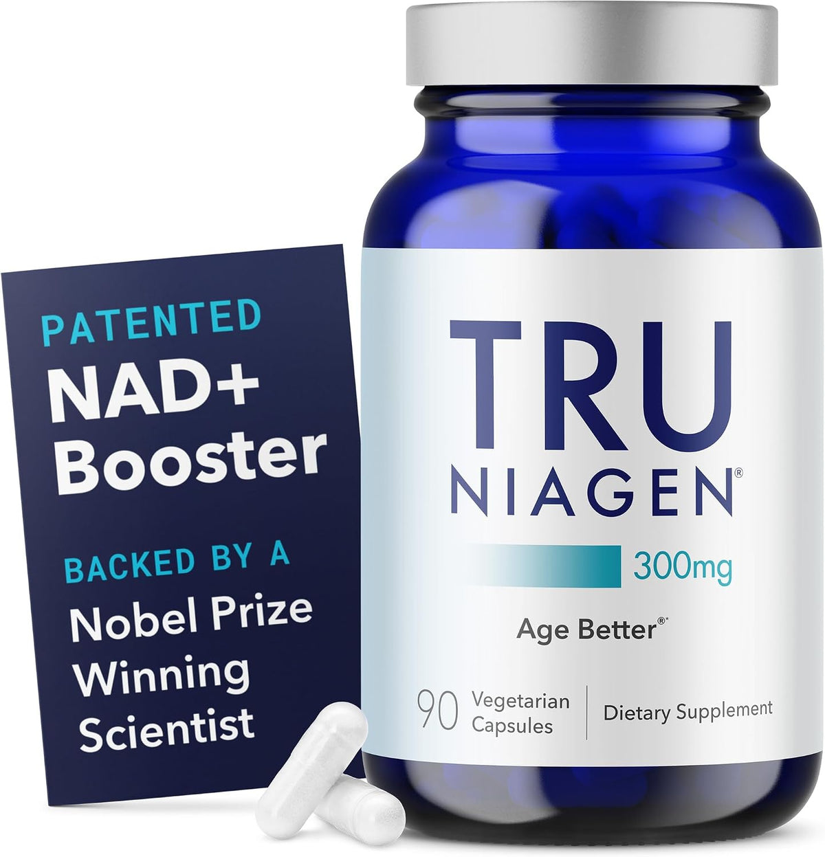 TRU NIAGEN NAD+ Supplement, Nicotinamide Riboside 300mg, 90 Daily Servings