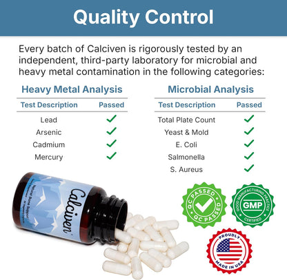 Calciven Natural Bone Support Supplement, Vegetarian, Gluten-Free