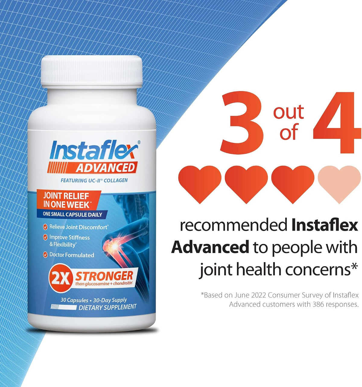 Instaflex Advanced Joint Supplements for Women and Men - 30 Count