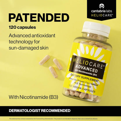Heliocare Advanced with Nicotinamide Antioxidant Supplement, 120 Capsules
