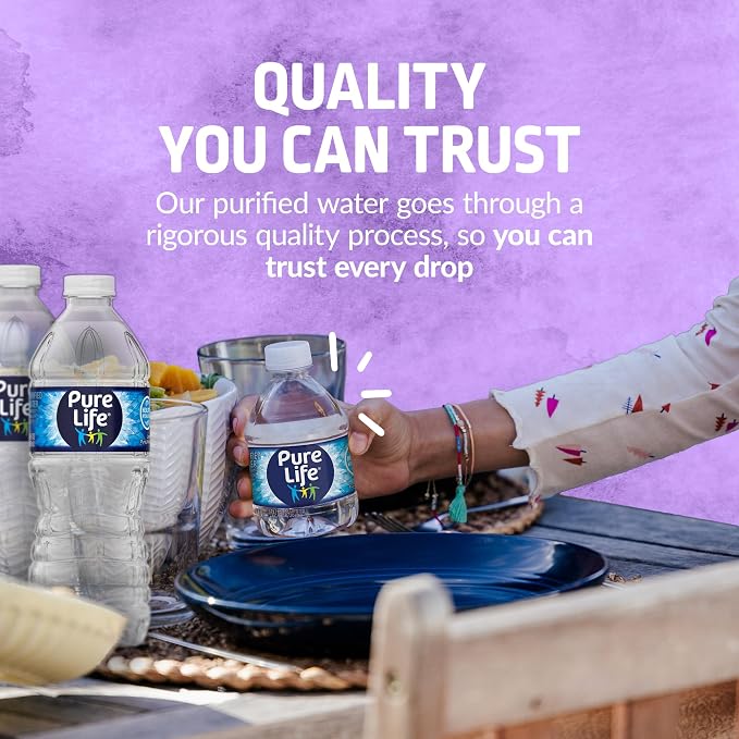 Pure Life Bottled Drinking Water, 24 Pack, 8 Fl Oz Each, Purified Water Enhanced with Minerals, Crisp Refreshing Taste, Toy Story 5 Packaging