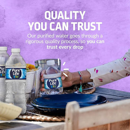 Pure Life Bottled Drinking Water, 24 Pack, 8 Fl Oz Each, Purified Water Enhanced with Minerals, Crisp Refreshing Taste, Toy Story 5 Packaging