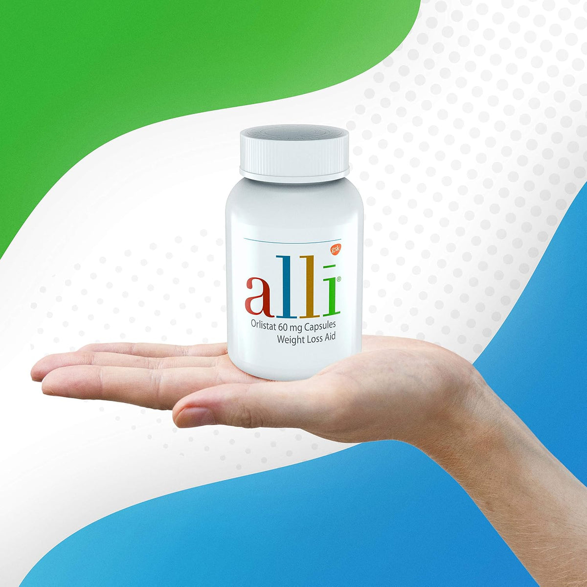 alli Weight Loss Diet Pills, Orlistat 60 mg Capsules, Non Prescription Weight Loss Aid, 120 Count Refill Pack (46925)