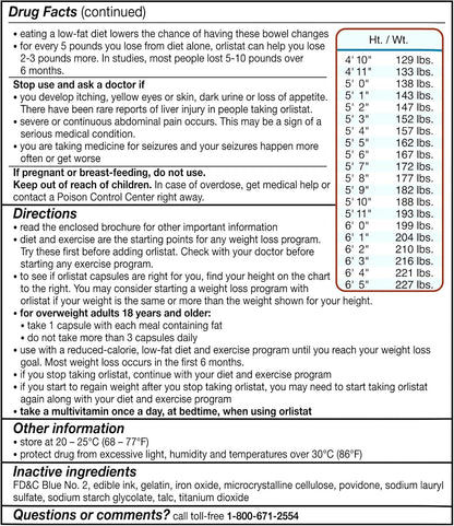 alli Weight Loss Supplement, Orlistat 60 mg Capsules, 170 Count Refill Pack