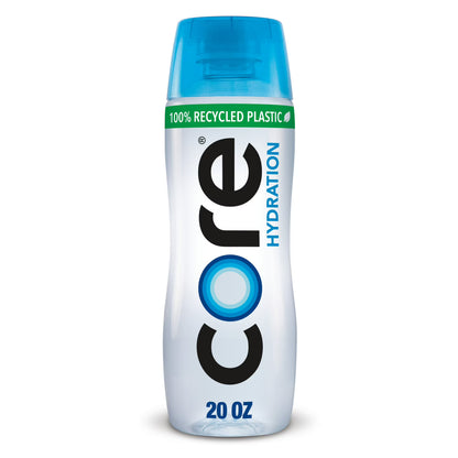 CORE Hydration Perfectly Balanced Water, 20 fl oz Bottle, pH 7.4, Purified Water with Electrolytes & Minerals, Cup Cap