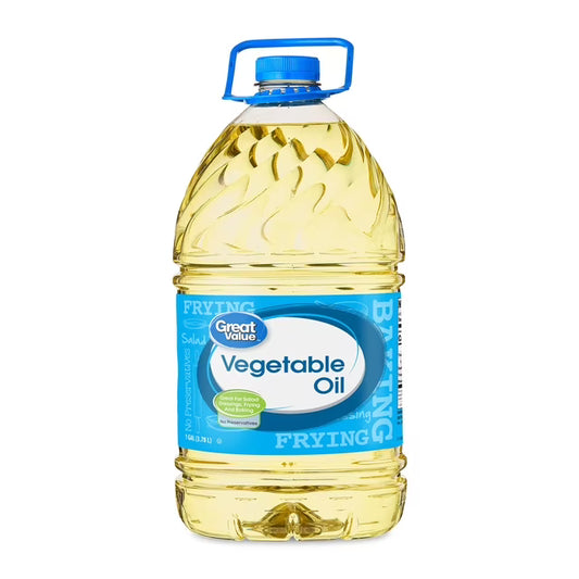 Great Value Vegetable Oil, Heart Healthy Cooking Oil, Versatile Frying & Baking Oil, 1 Gallon Bottle (128 fl oz)