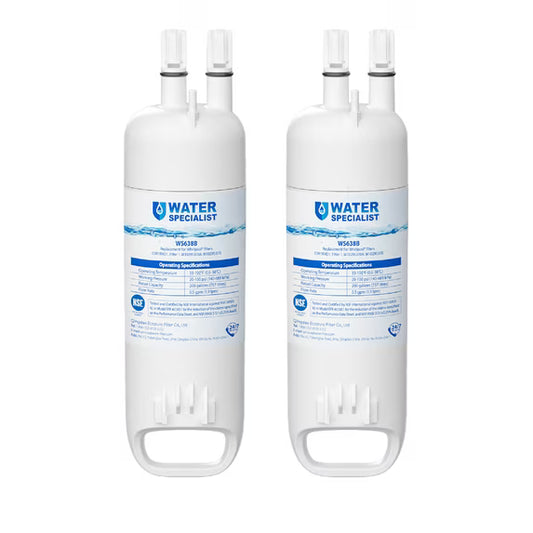 Waterspecialist EDR1RXD1 Water Filter,Replacement for W10295370A, Everydrop® Filter 1, EDR1RXD1B, P8RFWB2L, P4RFWB, Kenmore® 46-9081, 46-9930, Refrigerator Water Filter, 2 Filters