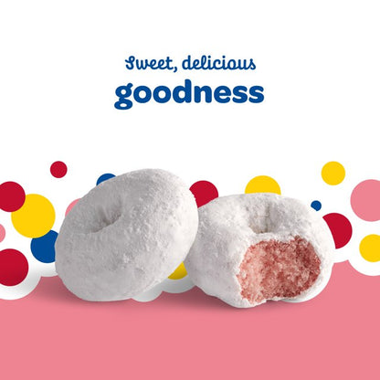 Wonder Strawberry Flavored Mini Donuts, Shareable Strawberry Donuts, 10 oz Bag