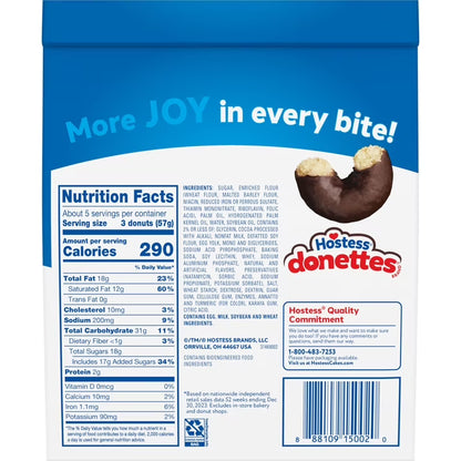 Hostess Donettes, Frosted Mini Donuts, 10.75 oz Bag
