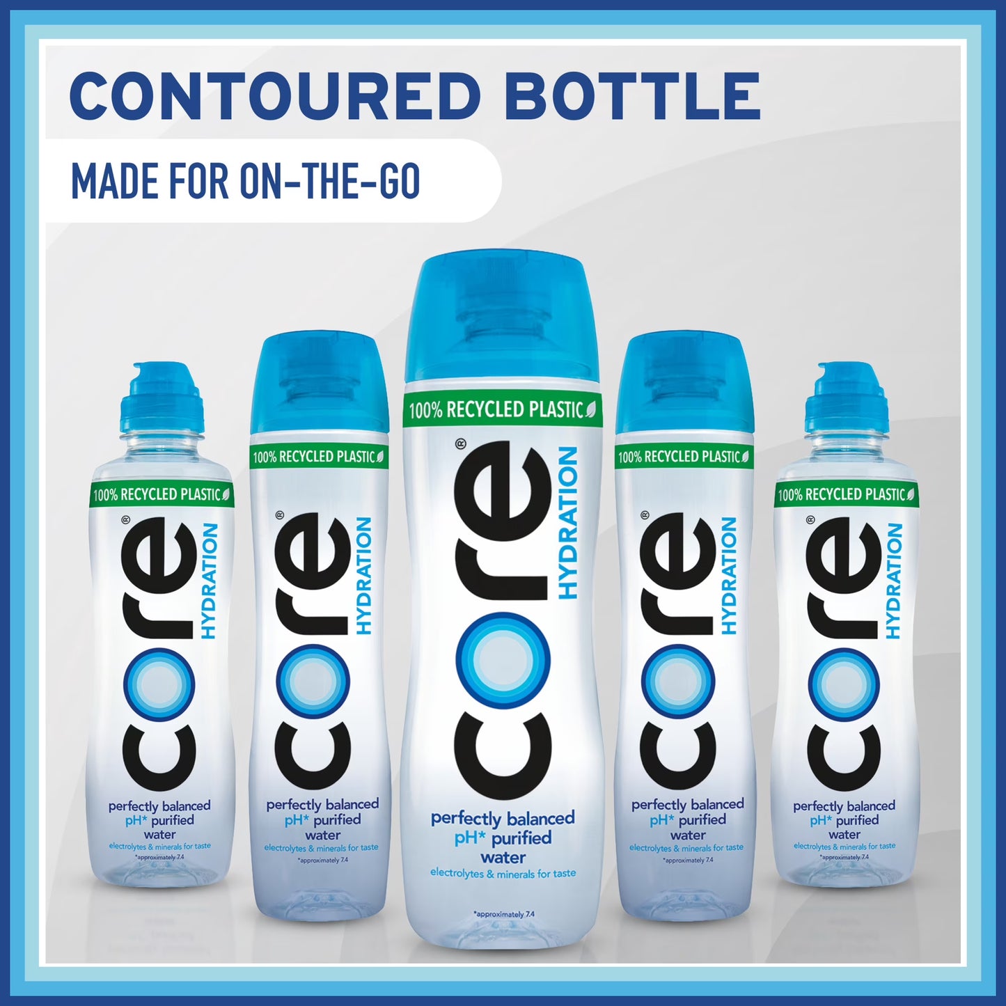 CORE Hydration Perfectly Balanced Water, 30.4 fl oz Bottle, Purified Drinking Water with Electrolytes & Minerals, pH 7.4