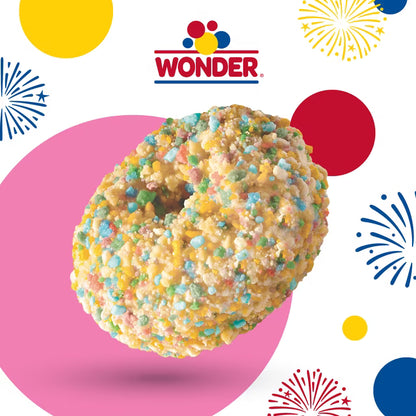 Wonder Birthday Cake Flavored Mini Donuts, Shareable Donuts, 11.5 oz Bag